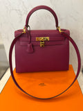Pre Loved Hermes Kelly 28 in Epsom Tosca Leather With Gold Tone Hardware (new special order)