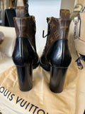 Louis Vuitton Star Trail Ankle Boots Black Leather & Monogram UK 7 (new)