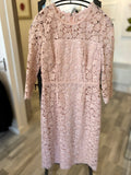 Pre Loved Escada Dusky Pink Lace Dress size 36 fits size uk10 (pristine)