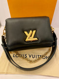 Pre Loved Louis Vuitton Twist MM in Black Leather (excellent)