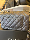 Pre Loved Chanel Mini Carre Classic Single Quilted Flap Handbag (excellent)