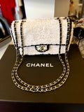 Chanel Classic Flap Bag in Black & White Sequins