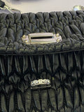 Pre Loved Miu Miu Black Crystal Matelasse Shoulder/Cross Body/Clutch Bag (new)