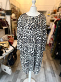 Pre Loved Chloe Linen Leopard Print Coat UK12