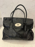 Pre Loved Mulberry Bayswater in Black Crinkle Patent Leather (pristine)