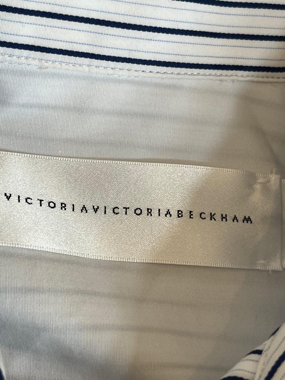 Pre Loved Victoria Beckham Striped Shirt Bow Tied Sleeves