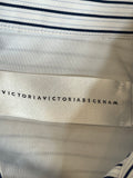 Pre Loved Victoria Beckham Striped Shirt Bow Tied Sleeves