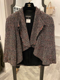 Pre Loved Chanel Tweed Waterfall Jacket Size Fr42 -fits uk12 (as new)