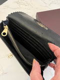 Pre Loved Mulberry Cookie Continental Purse Black Leather