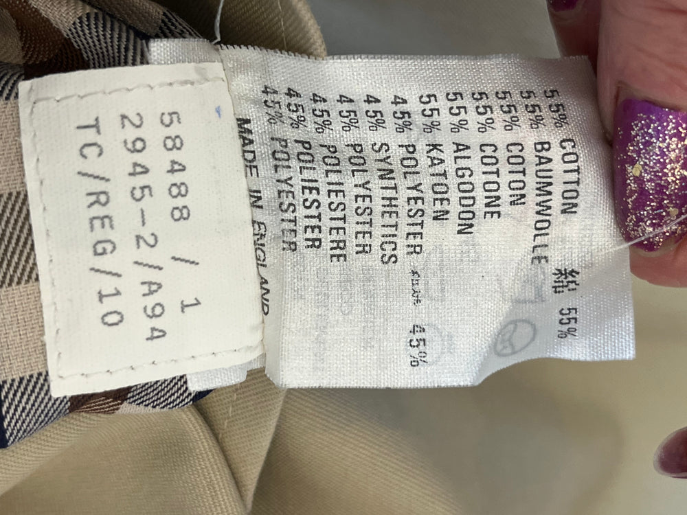 Pre Loved Aquascutum Beige Trench Coat Size UK10 (Fits up to a size 12)