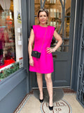 Pre Loved Dolce & Gabbana Pink Wool Crepe Mini Dress Size 42 uk10 (new)