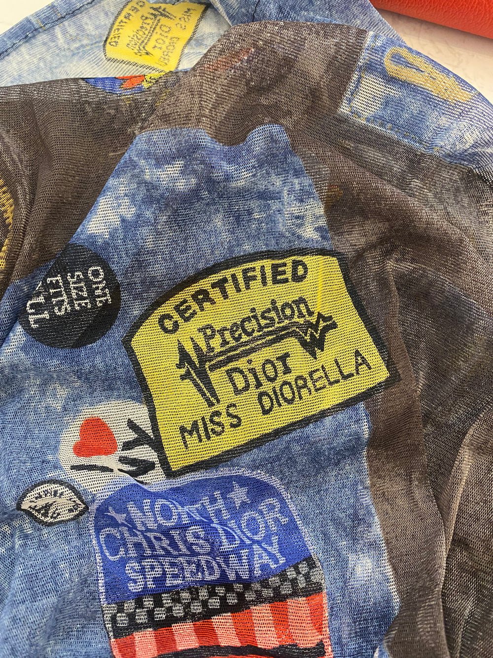 Pre Loved Christian Dior Miss Diorella Sarong in Denim Print
