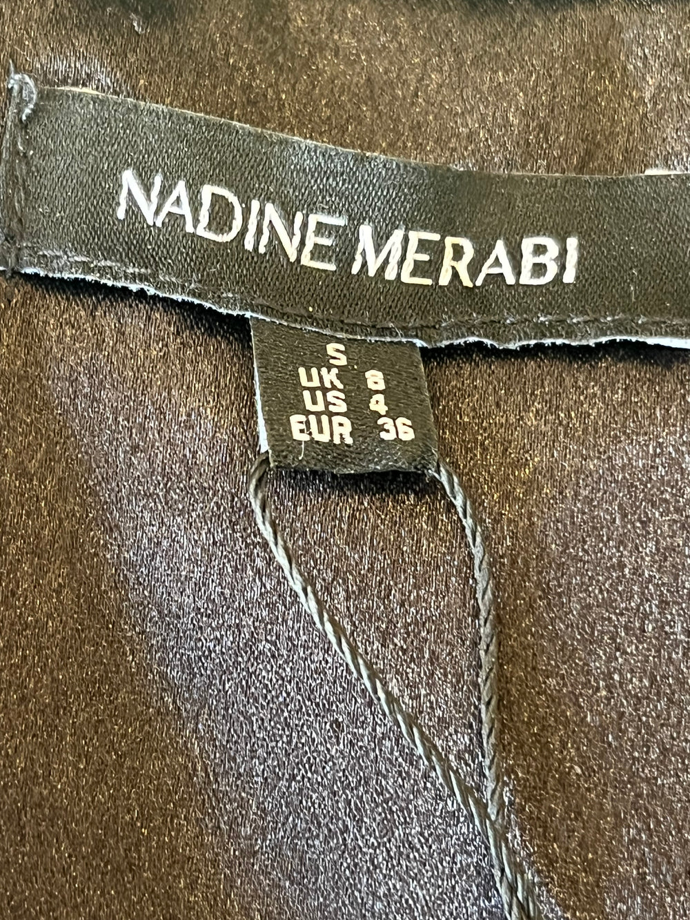 Pre Loved Nadine Merabi Paige Silver Sequin Corset Top UK8 (excellent)