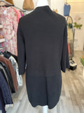 Moschino Cheap & Chic Pearl Buttons Black Knit Coat UK 14