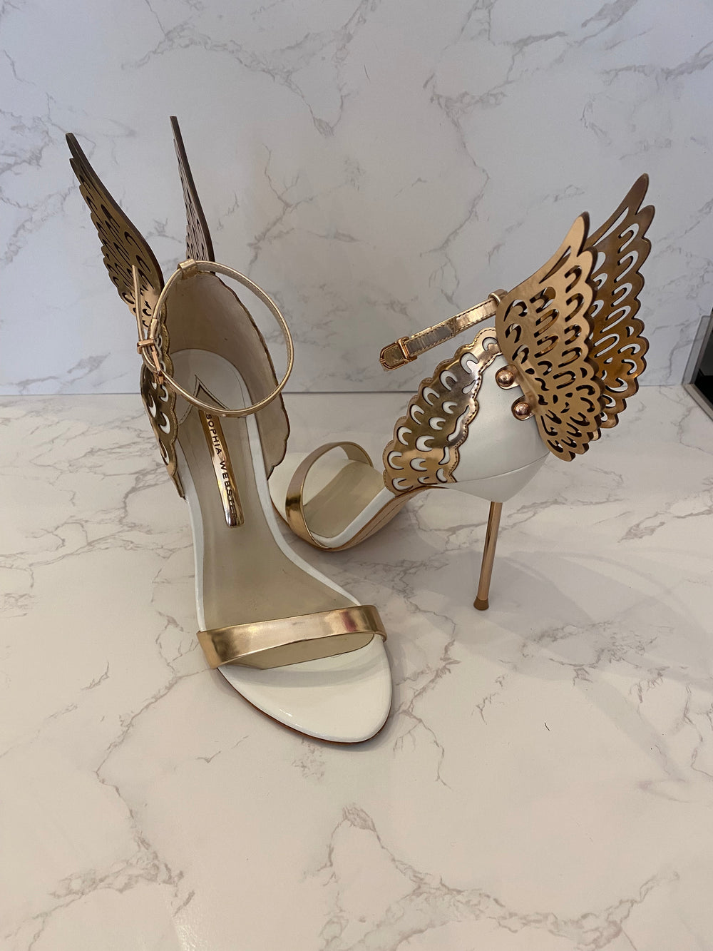 Pre Loved Sophia Webster Chiara butterfly Heels uk4