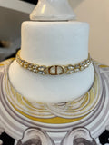 Pre Loved Dior Etoile Crystal & Gold Tone Choker Necklace (excellent)