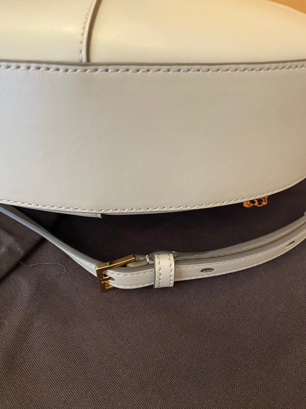 Pre loved Tod's T Case Hobo Shoulder Bag Natural Leather (excellent)