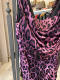 Dolce & Gabbana Purple Leopard Silk Dress IT 42 (UK 8)