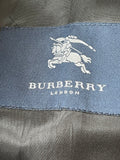Pre Loved Burberry Black Wilo Coat Silver Toggles UK8