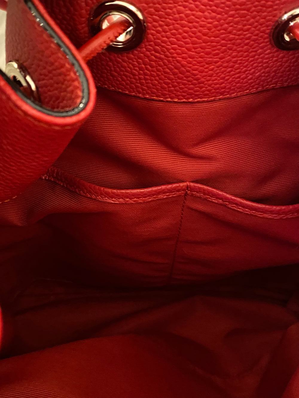 Pre Loved Ninon de Lancel Red Bucket Bag (new)