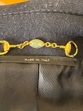 Gucci Double Breasted Pea Coat Jacket in Navy UK12