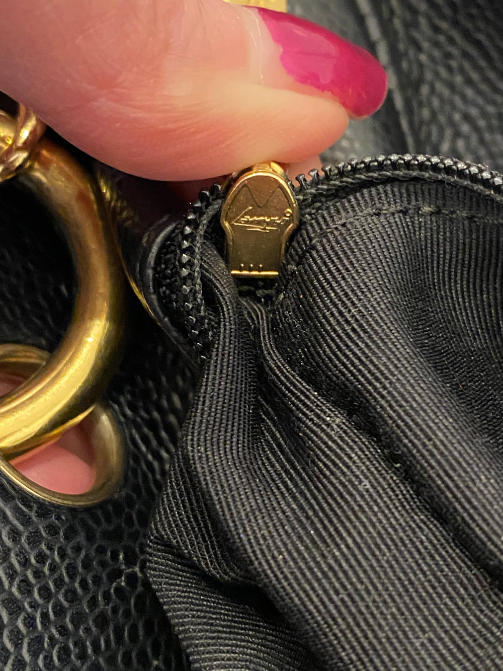 Pre Loved Chanel GST Grand Shopper Tote in Black Cavier Leather