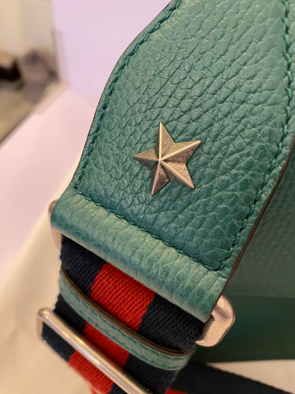 Pre Loved Gucci Green Leather Medium Dionysus Bamboo Top Handle (excellent)