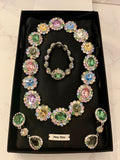 Pre Loved Miu Miu Crystal Necklace, Bracelet & Earrings