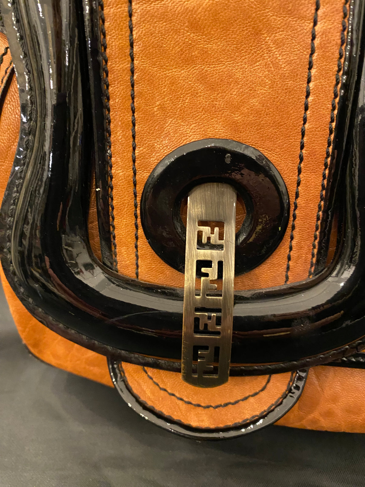 Fendi Camel Leather B Bag