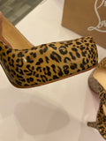 Pre Loved Christian Louboutin 120 Patent Leopard Heels uk4