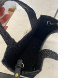 Pre Loved Loewe small black woven raffia x Paula Ibiza tote bag (New)