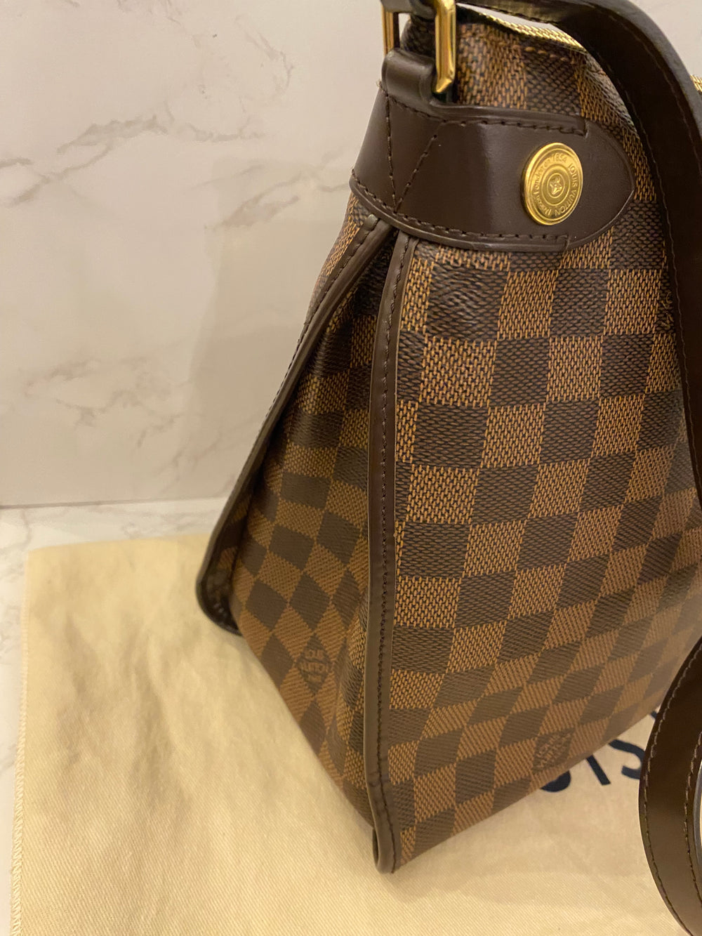 Pre Loved Louis Vuitton Duomo Handbag in Damier Ebene Coated Canvas (excellent)
