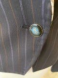 Dolce & Gabbana Pinstripe Jacket With Flower Lapel IT 40 (UK 8/10)