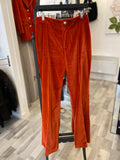 Preloved Lisou Kelly Burnt Orange Velvet Trouser Suit uk10 (excellent).