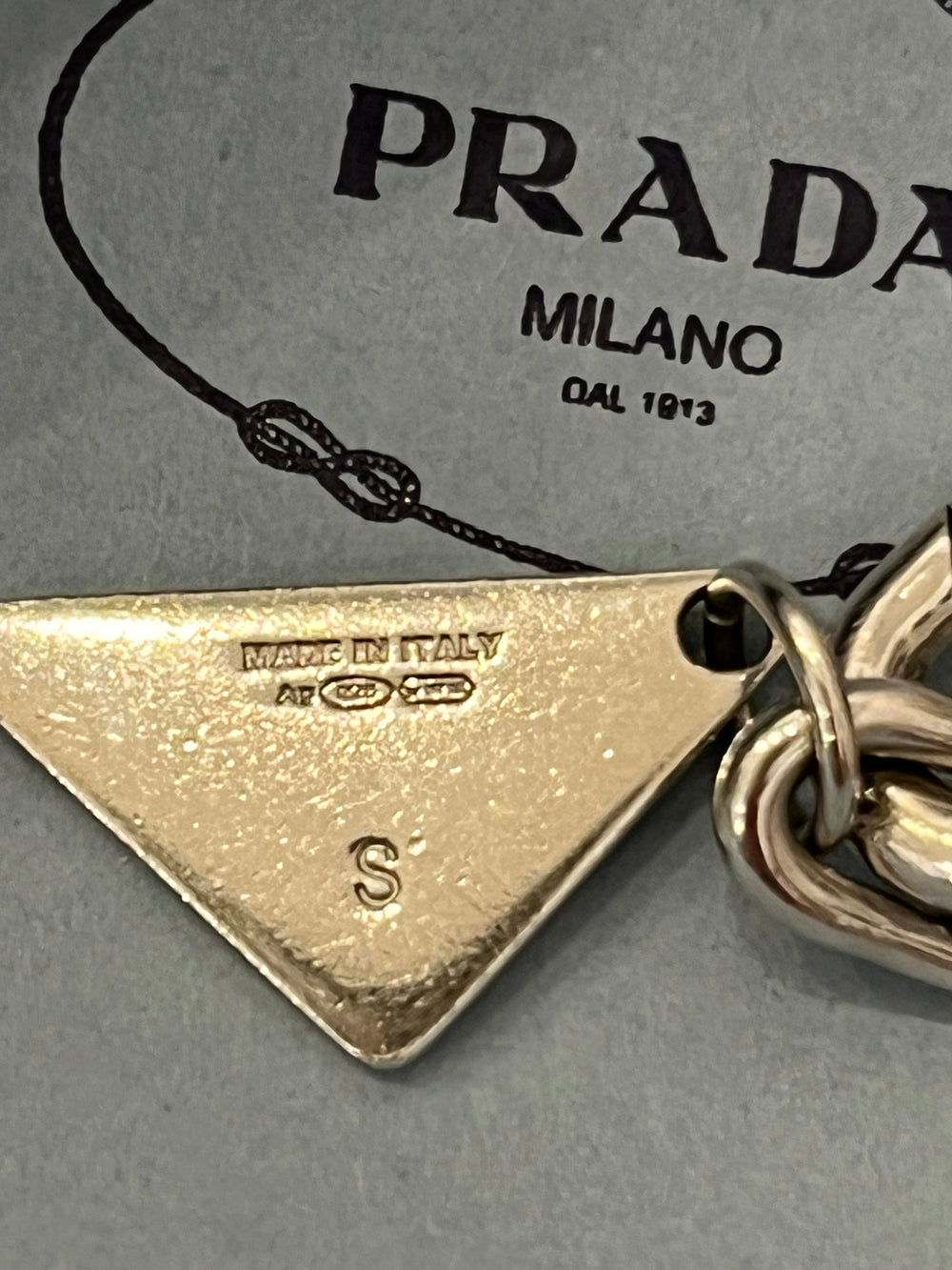 Pre Loved Prada Symbole Silver  Bracelet (New)