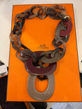 Hermes Horn & Lacquer Duncan Link Necklace
