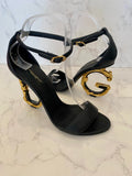 Pre Loved Dolce & Gabbana Keira Baroque Logo Sandals UK 5