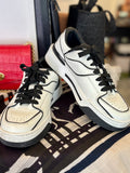 Pre Loved Dolce & Gabbana New Roma Sneakers in Black & White Leather - UK 5