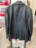 Versace Vintage Black Leather Jacket IT 40 Uk 8-10