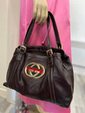 Pre Loved Gucci Brown Leather Britt Bag