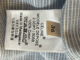 Celine Long Striped Cotton Shirt FR 36 UK 8-10