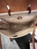 Hermes Herbag Satchel in Beige Canvas and Tan Leather 39