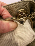 Pre Loved Gucci Soho Chain Shoulder Bag in Metallic Champagne Leather (excellent)