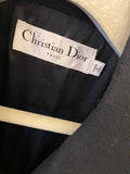 Pre Loved Christian Dior Black Wool Dress Coat  uk8 (Pristine)