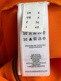 Pre Loved Victoria Beckham Orange Dress size uk 8