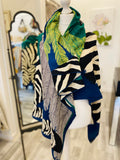 Hermes Zebra Pegasus Cashmere & Silk Shawl 140cm