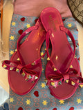 Pre Loved Valentino Garavani Rockstud Thong Sandals UK5