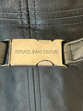 Versace Vintage Black Leather Dress IT 42 UK 8-10