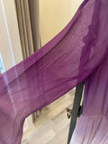 Pre Loved Purple Burberry Chiffon Silk Dress Size40 UK 8