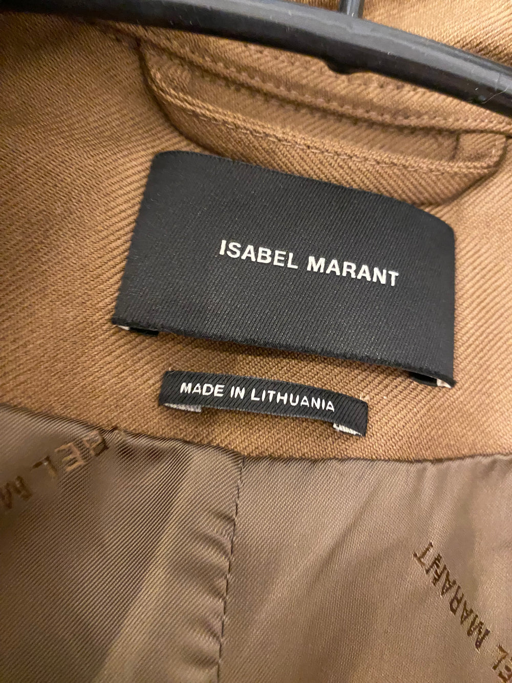 Pre Loved Isabel Marant Bronze Trench Coat Jepson Virgin Wool Size 34 (Oversized)